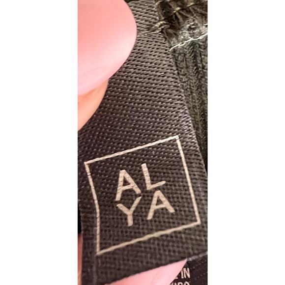 Alya Rib Knit sweater Dress Women Green Size Small Stretch Cap Sleeve Business - Picture 3 of 8